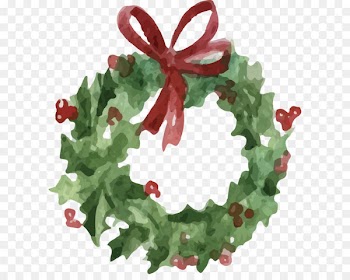Wreath Christmas - Vector Hand-painted Christmas wreath 