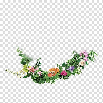 Wreath Floral design Wedding, Continental exquisite garland transparent background PNG clipart