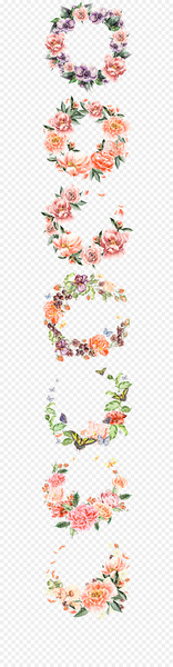 Wreath Flower bouquet - Purple Fresh Wreath Border Texture 