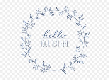 Wreath Flower Drawing iStock - Blue border material 