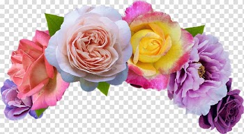 Wreath Flower Emoji Crown, flower transparent background PNG clipart