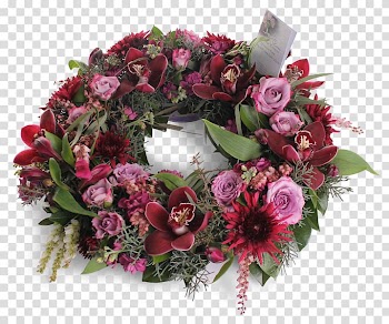 Wreath Flower Floral design Floristry Garden roses, burgundy flowers transparent background PNG clipart
