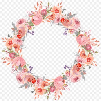 Wreath Flower Garland - Hand-painted garlands 