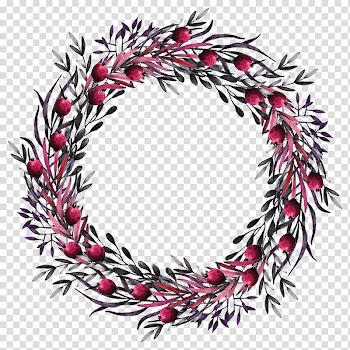 Wreath Flower, Red Garland transparent background PNG clipart