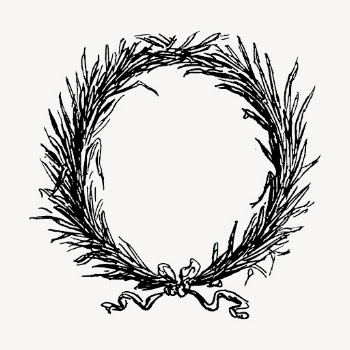 Wreath hand drawn clipart, frame | Free Vector Illustration - rawpixel