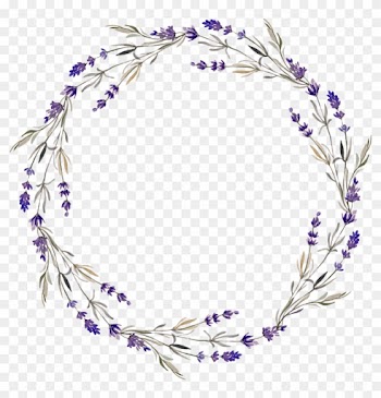 Wreath Lavender Flower Clip Art - Lavender Flower Clip Art