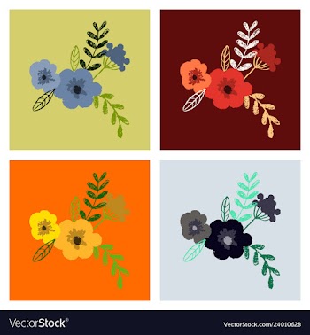 Wreath of flowers in watercolor style with white vector image
