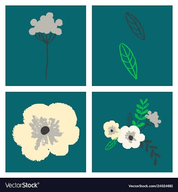Wreath of flowers in watercolor style with white vector image