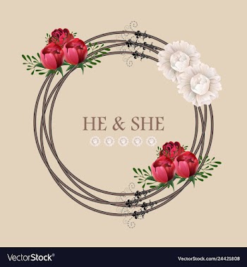 Wreath of flowers in watercolor style with white vector image