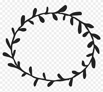 Wreath Of Leaves Rubber Stamp - Simple Circular Border Designs