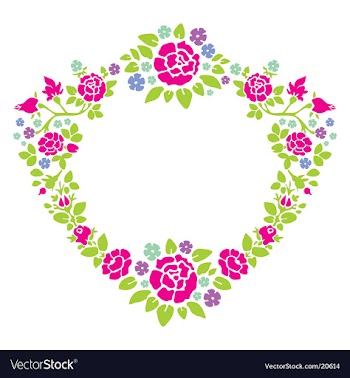 Wreath of roses vector image