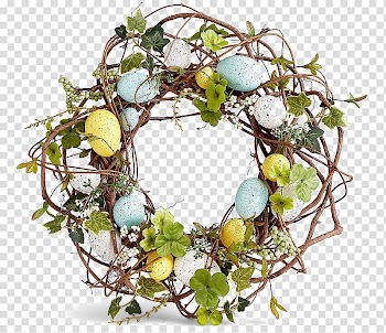 Wreath Portable Network Graphics Easter Floral design, Easter transparent background PNG clipart