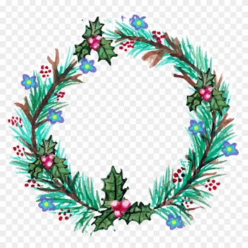 Wreath Santa Claus Christmas Clip Art - Circle