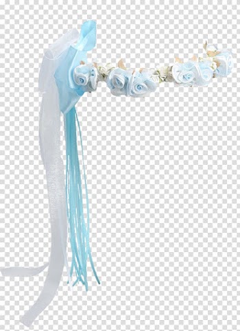 Wreath Satin Flower Light blue, baby breath transparent background PNG clipart