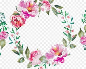Wreath, Watercolor Painting, Floral Design, Pink, Flower PNG