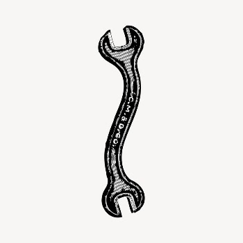 Wrench clipart, vintage illustration vector. | Free Vector - rawpixel