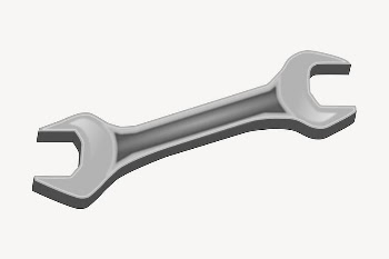 Wrench, tool clipart, illustration psd. | Free PSD - rawpixel