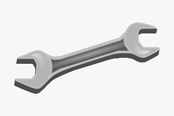 Wrench, tool clipart, illustration vector. | Free Vector - rawpixel