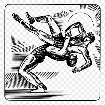 Wrestling sports drawing png sticker | Free PNG - rawpixel