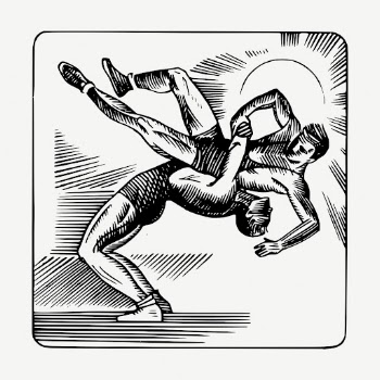 Wrestling sports drawing, vintage illustration | Free PSD - rawpixel