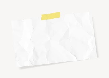 Wrinkled paper, journal sticker clipart | Free Vector - rawpixel