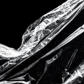 Wrinkled plastic wrap texture black and white wallpaper
