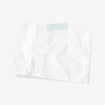 Wrinkled white paper clipart vector | Free Vector - rawpixel