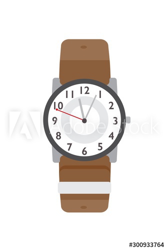 Wristwatch flat vector illustration
