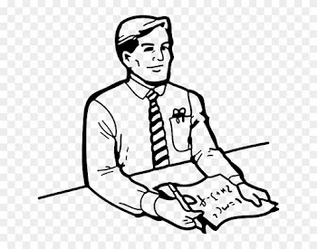 Write Outline, People, Thinking, Math, Mathematician, - Community Helpers Coloring Pages