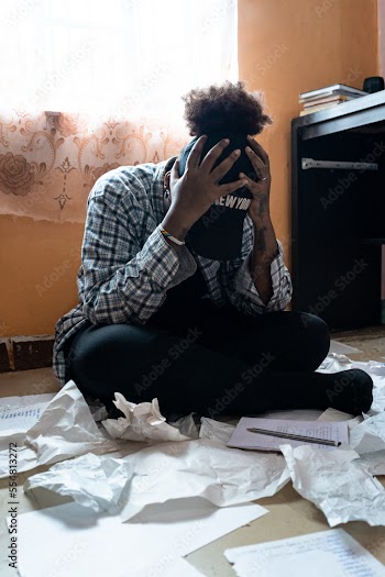 writer frustrated with work