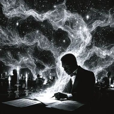 Writer in a Smoky Jazz Café Writer in a Smoky Jazz Café