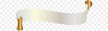 Writing Graphics Ribbon Content - White Banner with Gold PNG Clipart Image 