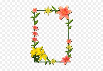 Written By Dreamland In Frames Rectangular-flowers - Flower Frames For Photoshop