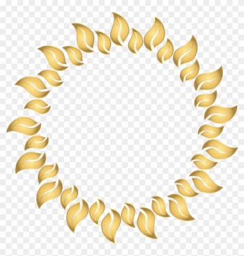 Written By Dreamland In Gold Circular Border On 26 - Gold Round Frame Transparent