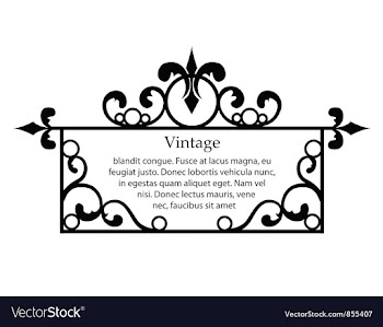 Wrought iron frame vector image
