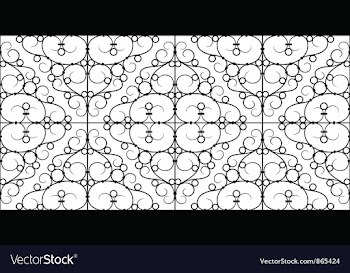 Wrought iron seamless pattern vector image