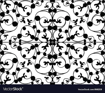 Wrought iron seamless pattern vector image