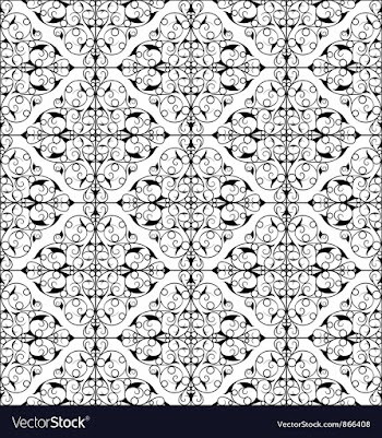 Wrought iron seamless pattern vector image