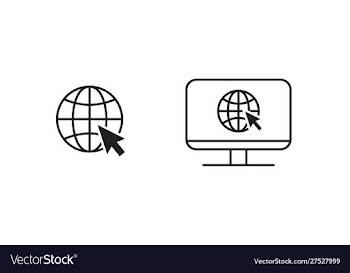 Www internet connection icons vector image