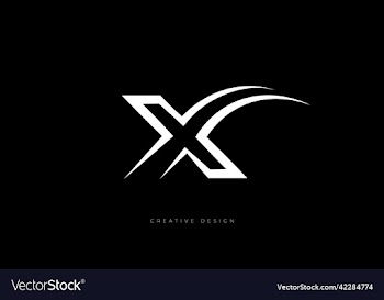 x creative line art style elegant logo