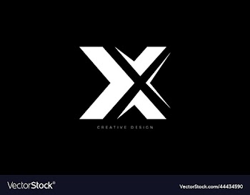 x creative style letter branding design