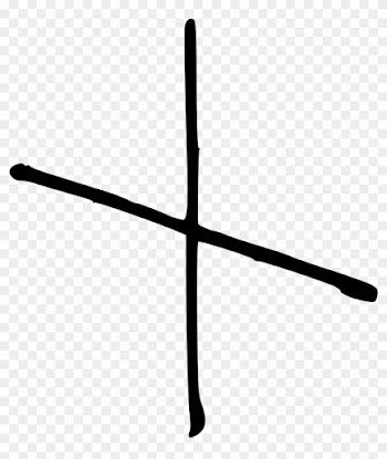 X Is A Cross Clipart, Vector Clip Art Online, Royalty - Cross Out Png Black