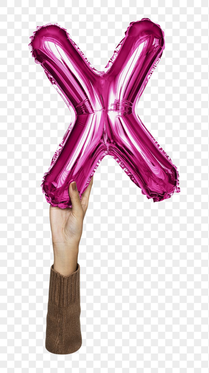 X letter balloon png sticker, | Free PNG - rawpixel