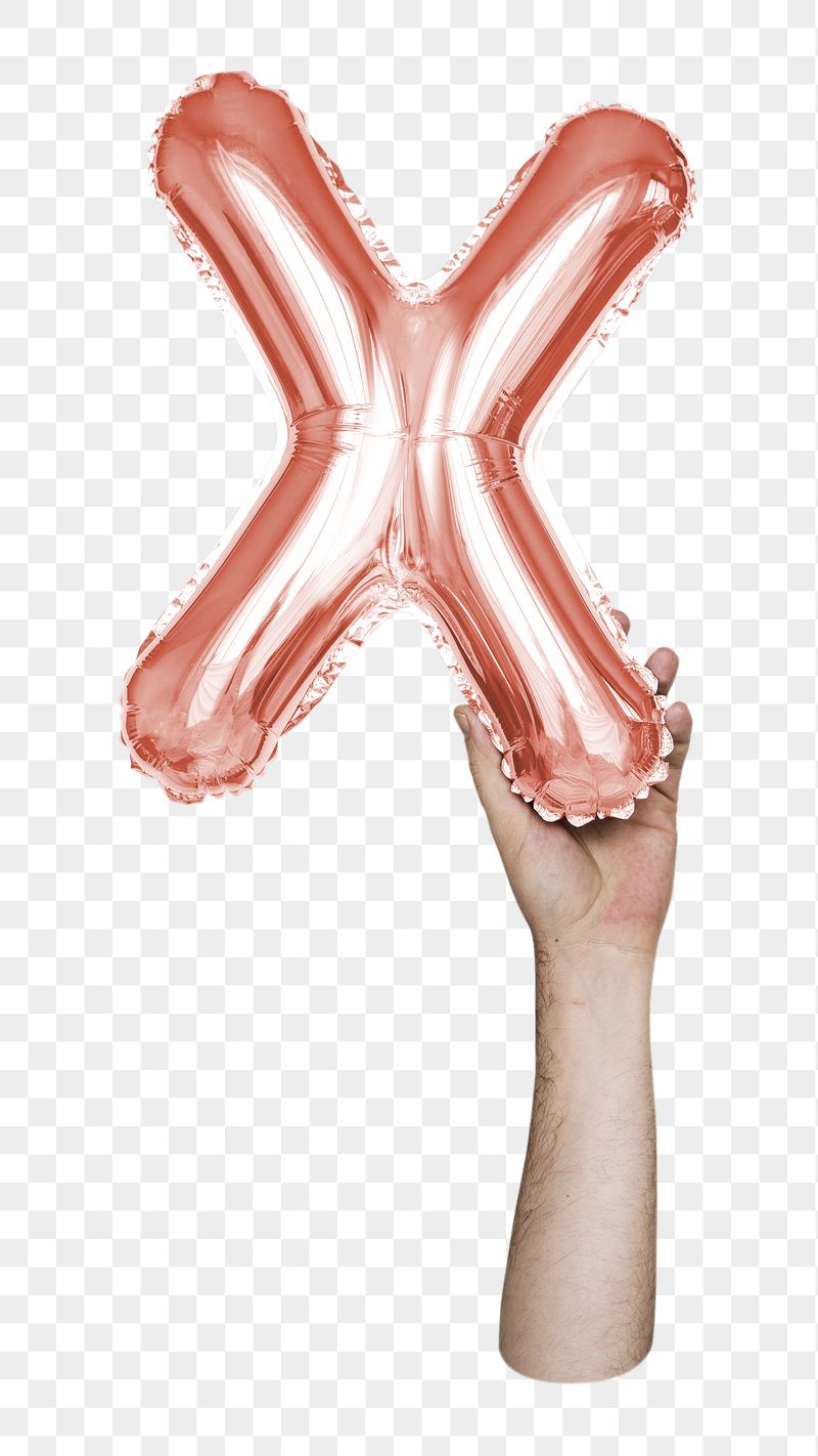 X letter balloon png sticker, | Free PNG - rawpixel