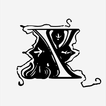 X letter  clipart, vintage | Free Vector - rawpixel