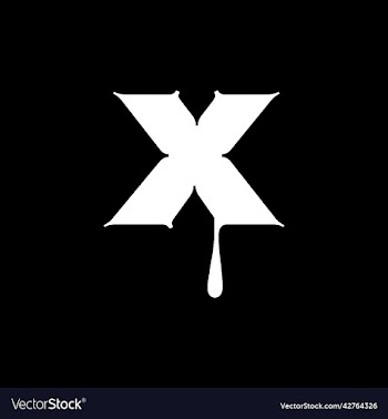x letter logo with black background