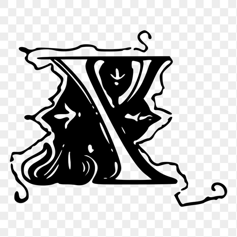 X letter png sticker, vintage | Free PNG - rawpixel