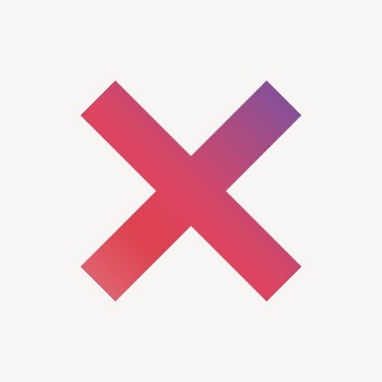 X mark icon, aesthetic gradient | Free Icons - rawpixel