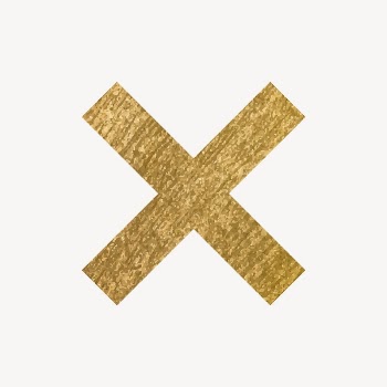 X mark icon, gold illustration | Free Icons - rawpixel