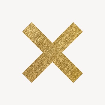 X mark icon, gold illustration | Free Icons - rawpixel